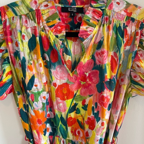 Floral Maxi Dress with Ruffled Sleeves - Picture 3 of 4